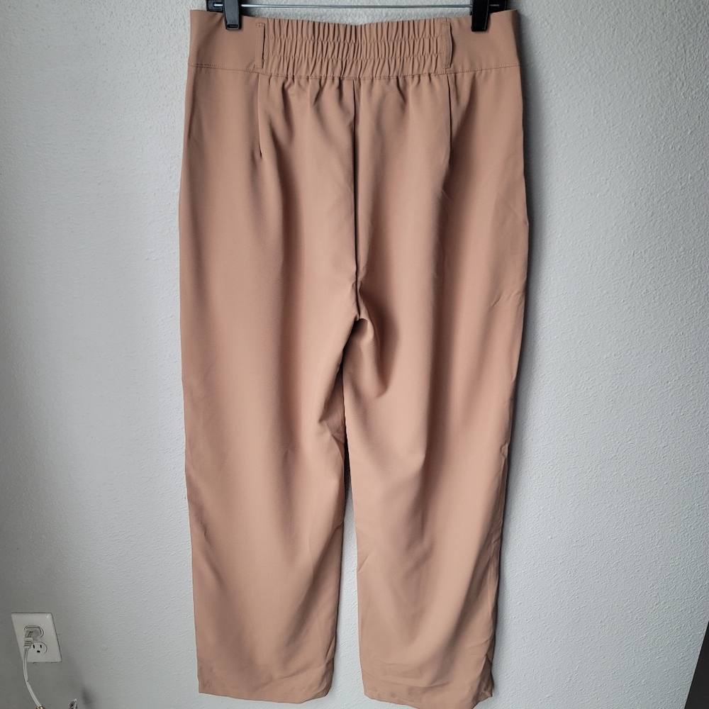 Halara High Waist Double Button Trousers Size Large Petite Color Cartouche NWT - Picture 6 of 8